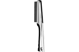 Resco Professional Flea and Face Comb, Anti-Static for Grooming Pets Very Fine Pin Spacing, Chrome