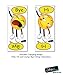 Hanging Emoji Door Wall Sticker Decal. Includes 2 Hanging Emojis. Great as Laptop Stickers, Nursery Room Decor, Light Switch Decals, and Many More. #6097