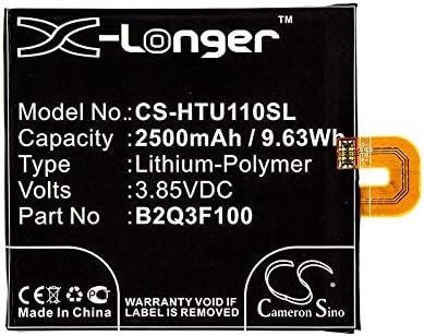 Replacement Battery for HTC/HTC U11 LifeU11 Life Global LTE-AOcean Life CE 2500 mAh Cell Phone Battery Chargeable Black