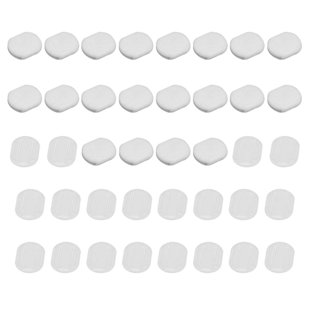 EXCEART 40pcs Earring Pads Silicone Earring Cushion Earring Backs Ear Protection for Clip on Earrings Accessories 10.5x8.5mm