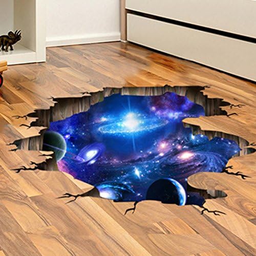 Wall Stickers,GOODCULLER 3D Floor Starry Sky Wall Stickers Removable Mural Decals Vinyl Art Living Room Wall Stickers Home Decor