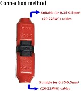 1 Pin 1 Way H Shape Quick Splice Wire Connector 0.35-0.5mm² view 3