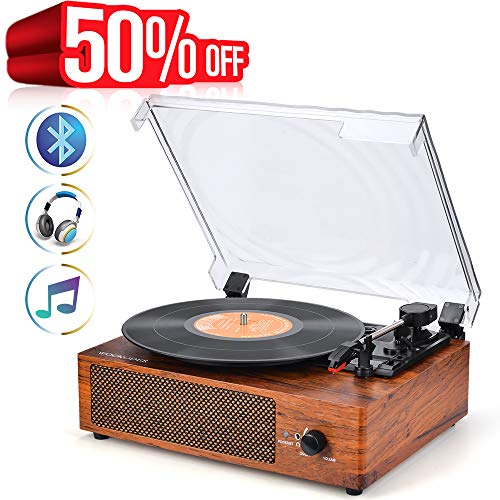 Buy Record Player Bluetooth Turntable with Builtin Stereo Speakers 3