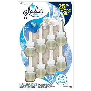 Image of vitaminwater Glaceau Glade Limited Edition PlugIns Scented Oils Refills 25% More 8 Ct - Clean Linen, Clear, 6 Fl Oz