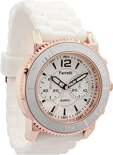 Women's Watches by Ferretti - Rose Gold and White Bracelet Watch - Make Every Second Count - FT12303