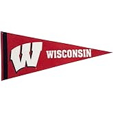Wisconsin Mini Pennant - Size: 4" x 9" - Officially Licensed - 1 Pennant Per Pack