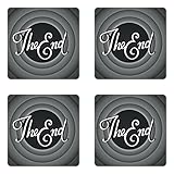Lunarable 1950s Coaster Set of Four, Vintage Movie