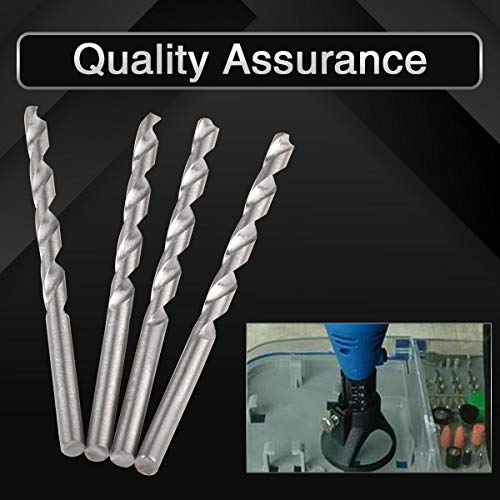 KATUR Rotary Multi Tool Cutting Guide Attachment Kit Includes 4Pcs Drill Bit Set and 6Pcs HSS Routing Router Bits Burr with Drill Dedicated Locator - Thumbnail 6