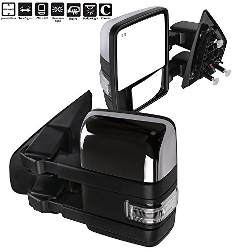 AUTOMUTO Towing Mirrors Left and Right Side Tow Mirrors Power Adjusted