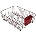 Rubbermaid AntiMicrobial In-Sink Dish Drainer, Red, Large (FG6032ARRED)