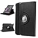 Dealgadgets iPad Mini Case 360 Degrees Slim Rotating Stand Leather Case Cover for Apple Ipad Mini 1/2 /3 Black