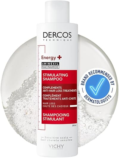 Vichy Dercos Energy+ Shampoo 200ml - Anti-Hair Loss Aminexil Niacinamide