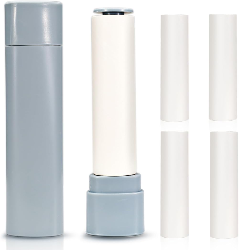 LELE LIFE Mini Lint Roller Blue with 5 Refills 200 Sheets Portable Travel Extra