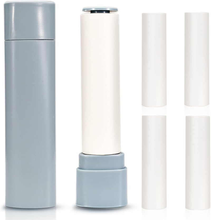 LELE LIFE Mini Lint Roller Blue with 5 Refills 200 Sheets Portable Travel Extra
