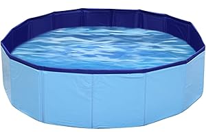 WISHTIME Sand and Water Table for Baby - Portable Ball Pit Foldable Sandbox Game Room Play Yard Sensory Bin Pet Pool Blue or Red 32 Inches