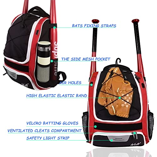 Wolt Youth Baseball Bat Backpack Bag for Baseball, Softball & T