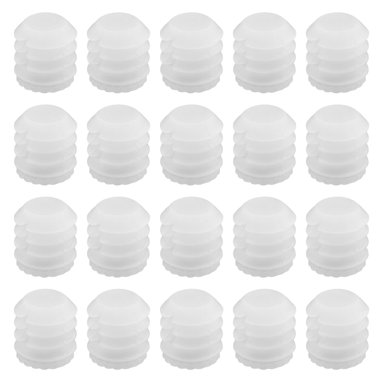 VGOL 100Pcs M4x10mm Plastic Hinge Expansion Dowels, White, Simple Style, Unfinished Finish