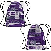 Pro Specialties Group Sacramento Kings Drawstring w/zipper Gym Bag for Sports, Travel, and Everyday Use