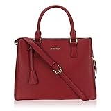 Hynes Victory Womens Classy Satchel Handbag (Red)
