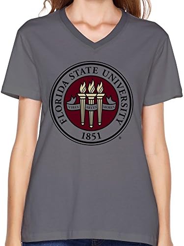 Cheap No Minimum Customized Female Florida State University V-neck Tee Shirts