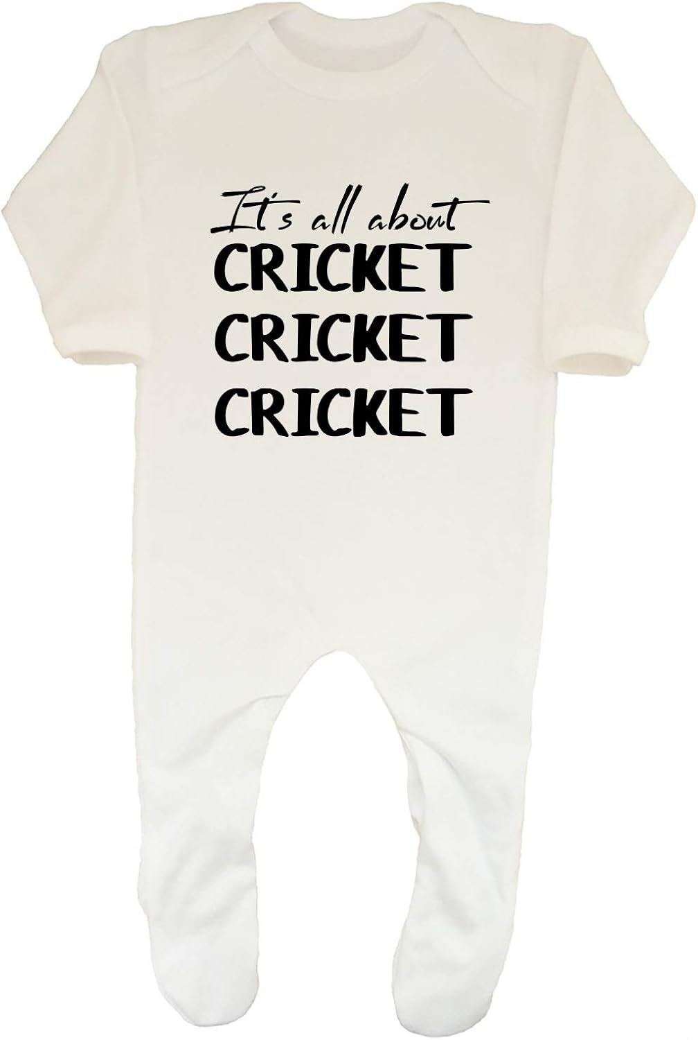 Shopagift It's All About Cricket Baby Sleepsuit Romper Amazon.co.uk