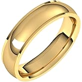 Sonia Jewels Solid 14k Yellow Gold 5mm Comfort Fit Step Edge Wedding Band Ring Mens Heavy Thick Classic Plain Traditional - Size 10
