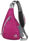 WATERFLY Sling Chest Backpacks Bags Crossbody Shoulder Triangle Packs Daypacks for Cycling Walking Dog Hiking Boys Girls Men Women