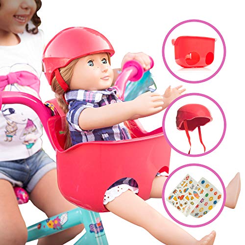 little girl bike with doll carrier