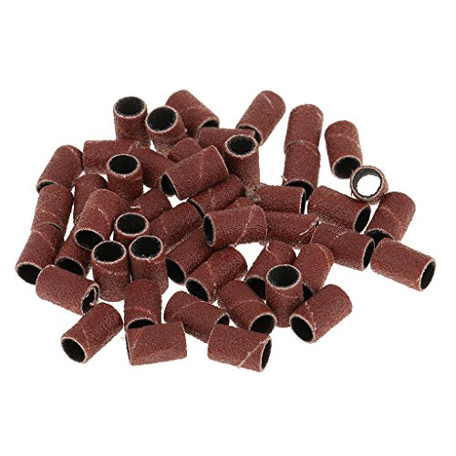 SunniMix 50 Piece Nail Drill Sanding Band Machine Replacement Bits Pedicure Tool 80# - 180# (Fine Grit)
