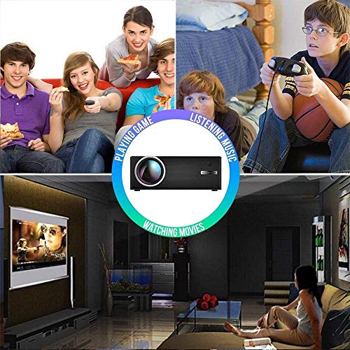 Projector, DIWUER Portable Video Projector, Mini Movie Projector for Home Cinema Theater, Support 1080P Full HD, HDMI, VGA, AV, USB, SD Card