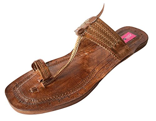 Step n style indian handmade leather kolhapuri slipper mojadi jut…