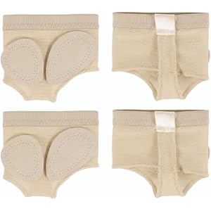 Anu Limen 2 Pairs Women's Dance Foot Thongs Half Sole Toe Pads, Skin Color Stretch Dance Shoes for Ballet, Belly, Lyrical, Ja