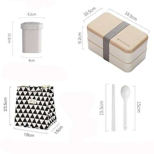 HMShun Bento Box Cantimplora Lonchera Pp Material Ligero Simple ...