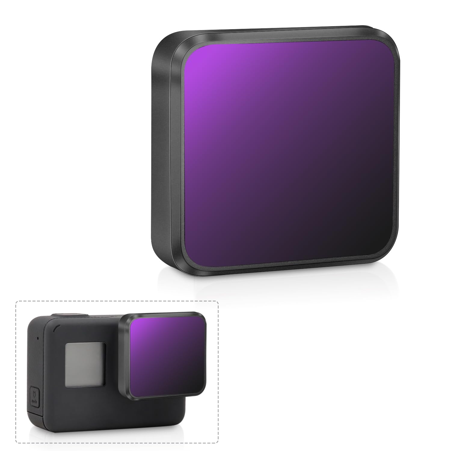 LENSKINS MRC ND16 Filter for GoPro Hero 5 Black, Hero 6 Black, Hero 7 Black, AGC Optics Glass, 18-Layer Multi-Resistant Coating Neutral Density Filter, Snug Fit GoPro Lens Filter with Lens Cloth