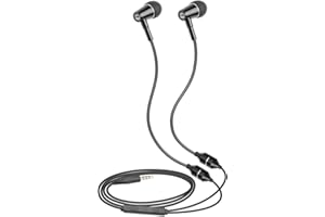 ibrain Air Tube Headphones 3.5mm Jack with Microphone, Airtube Earbuds with Patented Technology, Air Tube Headsets for Safe L