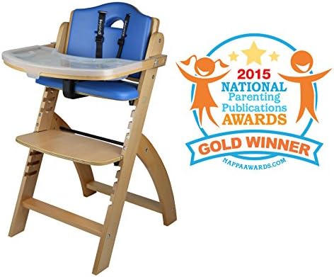 Abiie Beyond Wooden High Chair With Tray The Perfect Adjustable Baby Highchair Solution For Your Babies And Toddlers Or As A Dining Chair 6 Months Up To 250 Lb Natural Wood