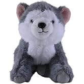 Kawaii Husky Plush Dog Crossbody Bag, Dog Shoulder Bag Messenger Bag, Stuffed Animals Plush Purse Novelty Bag with Zipper for Women