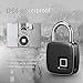 Win-digital Fingerprint Padlock,Waterproof Keyless Padlock, Suitable for Gym,House Door, Suitcase, Backpack,Office, Support USB Charging