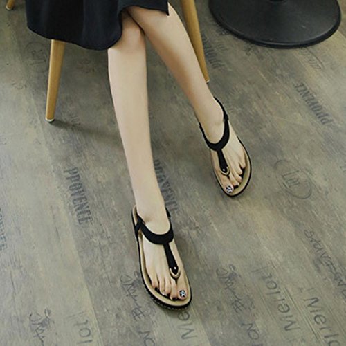 image for Aniywn Shoes Aniywn Women Simple Flat Sandals Shoes Lady Bohemia Slipp