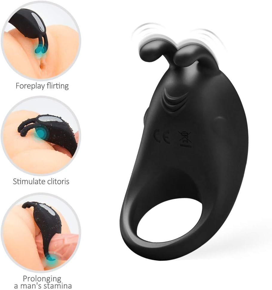 Soft Relax Massage Wireless Quiet Còckring Toy Powerful Strong Vibration Delay Ring Silicone Massage USB Charging