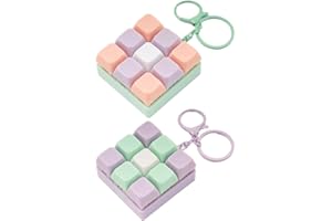 2 Pcs Keyboard Fidget for Adults 9 Keys Clicker Keyboard Fidget Fidget Keychain Decompression Clicker Stress Relief to Relief