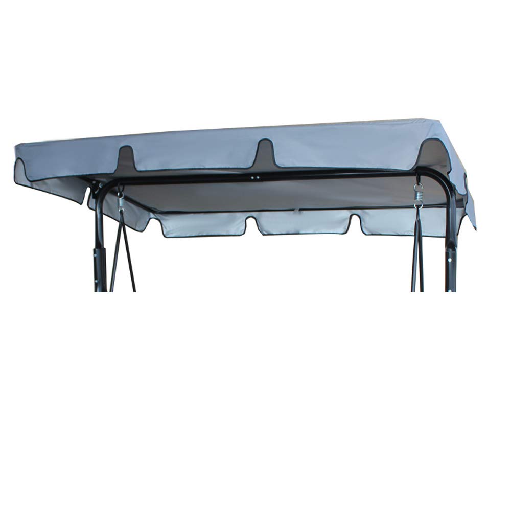 Keyohome Modern Swing Seat Canopy Replacement, Gray, 164*114*15 cm, Polyester, 2-3 Seater, Outdoor Sun and Rain Protection for Backyard, Garden, Poolside, Balcony