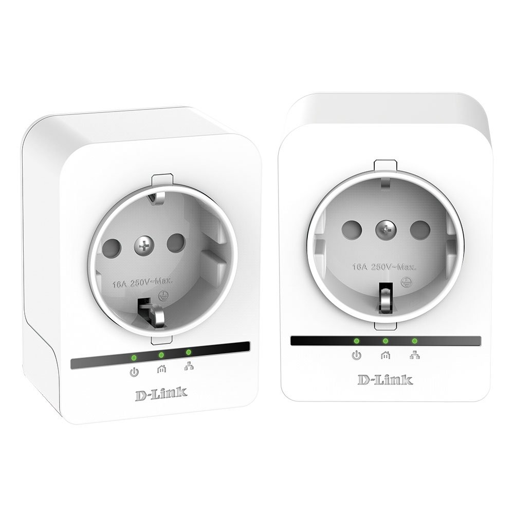 D-Link PowerLine AV 500 Passthrough - Kit de adaptadores PLC, 500 Mbps, color blanco