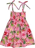 RJC Girl's Hula Spring Hawaiian Smocked Dress Pink 6