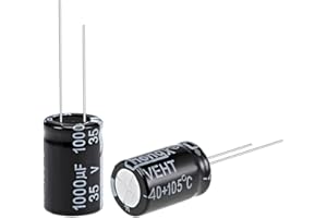 uxcell 1000uF 35V 12.5x20mm Electrolytic Capacitor, Radial Leads Aluminum Capacitors for TV, LCD Monitor, VCD, 10Pcs