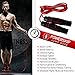 PowerSkip PII Heavy Jump Rope - Weighted Jump Rope + Steel Handles, 360° Spin, Adjustable Cable, Travel Bag & Jump Rope Workout Program (Fire Red)