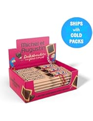 Michel et Augustin Chocolate French Cookie Squares | Dark Chocolate Sea Salt Pure Butter Shortbread | 18 Count