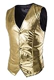 Mada Men's Stylish Metallic Tuxedo Vest