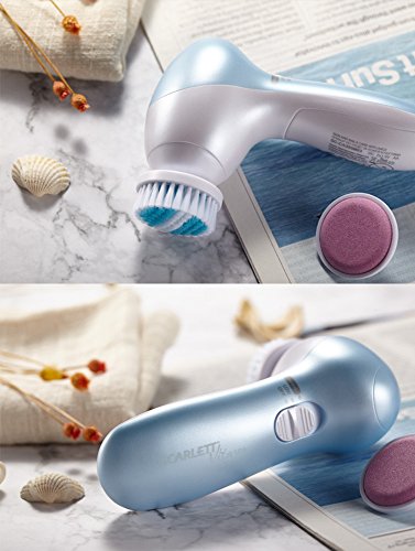 Maybuy Women 5 in 1 Electric Facial Cleansing Wash Brush Pedicure Foot Care File Tool for Remove Dead Skin Care Brush
