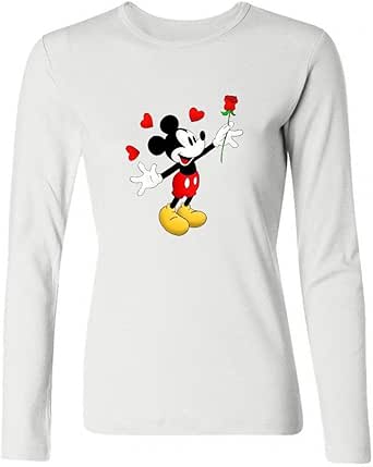 Women's Mickey Mouse Disney Long Sleeve T-Shirt at Amazon Womenâs Clothing store